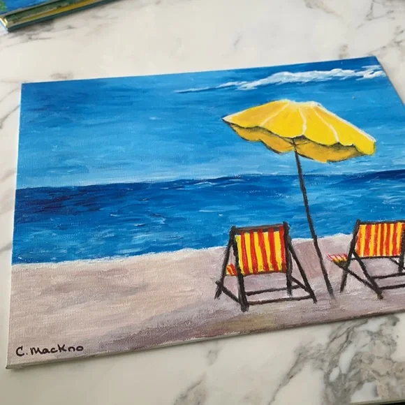 “Summertime “ original acrylic painting - Picture 4 of 4
